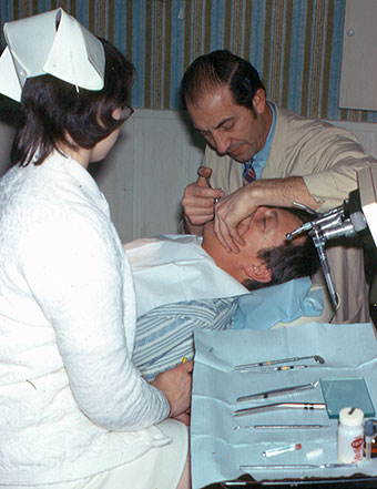 DGW dentist, Dr. Ray Otto at work in 1970