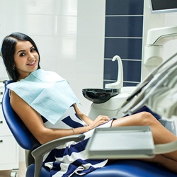 woman smiles before getting IV dental sedation in Toledo