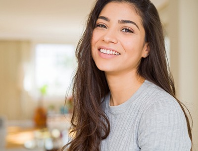 Woman with beautiful teeth smiling