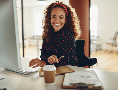 woman feeling confident at work