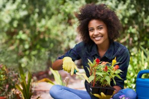 Woman with a beautiful smile thanks to the family dentist Toledo trusts